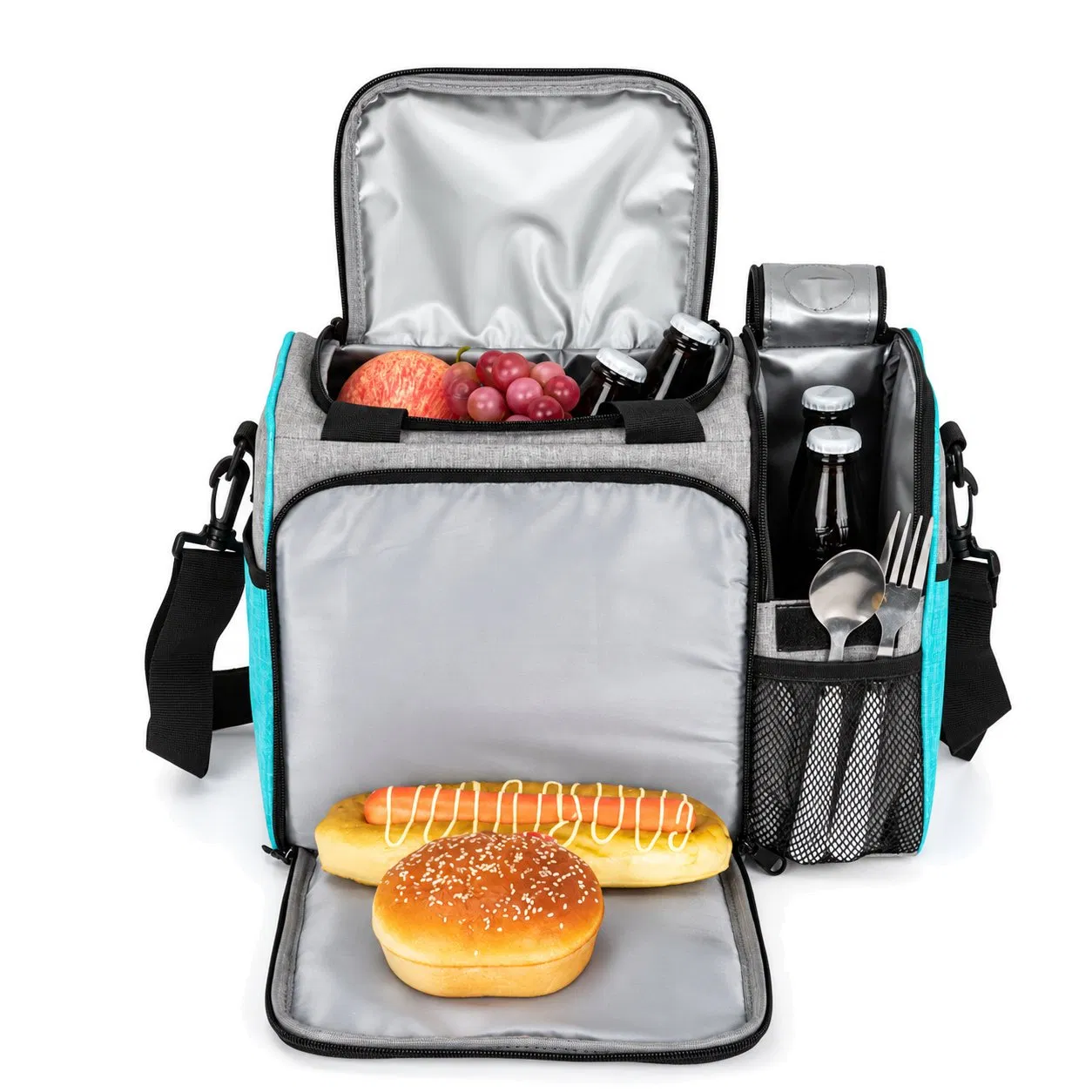 Custom Insulated Cooler Tote Bag with Shoulder Strap for Camping and Picnics