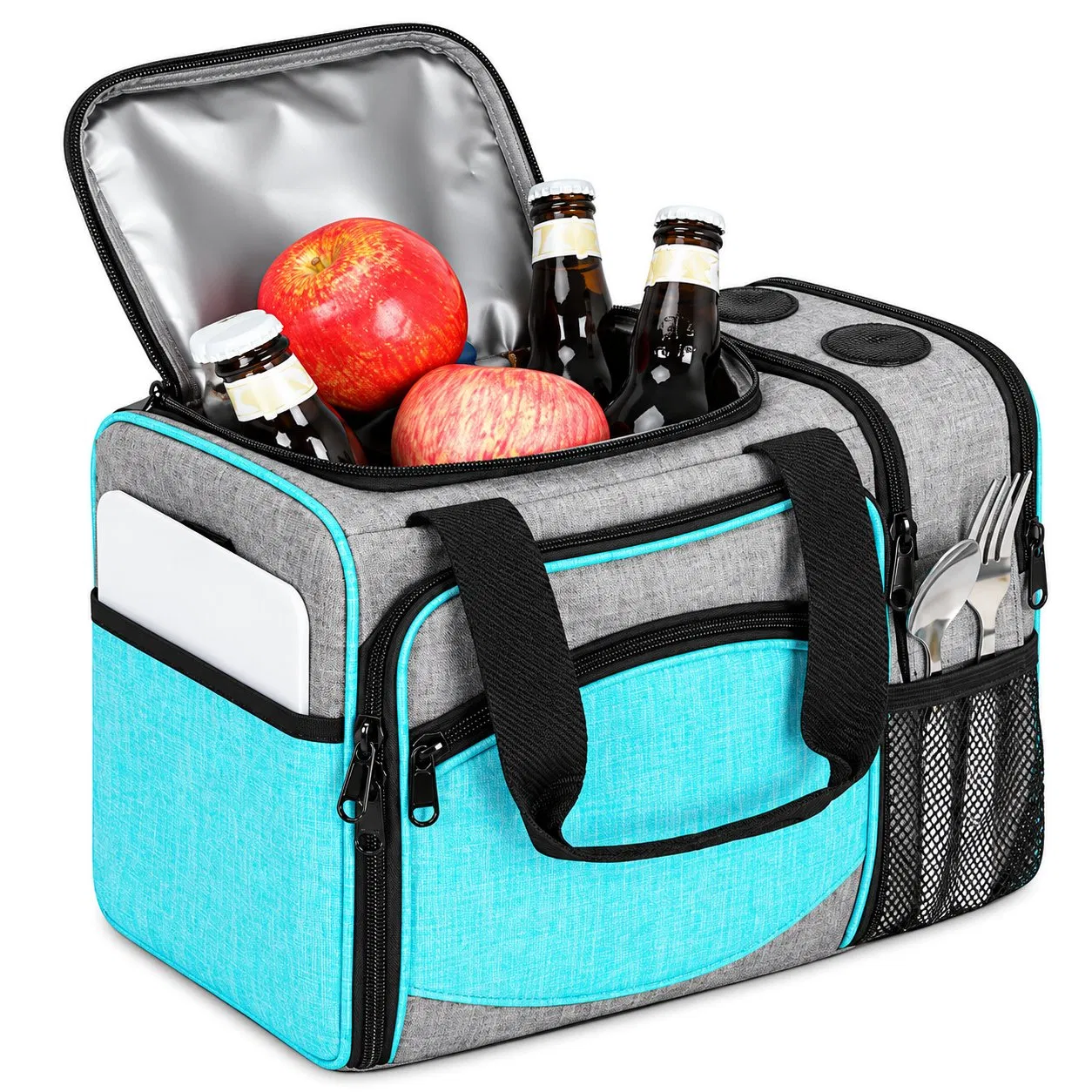 Custom Insulated Cooler Tote Bag with Shoulder Strap for Camping and Picnics