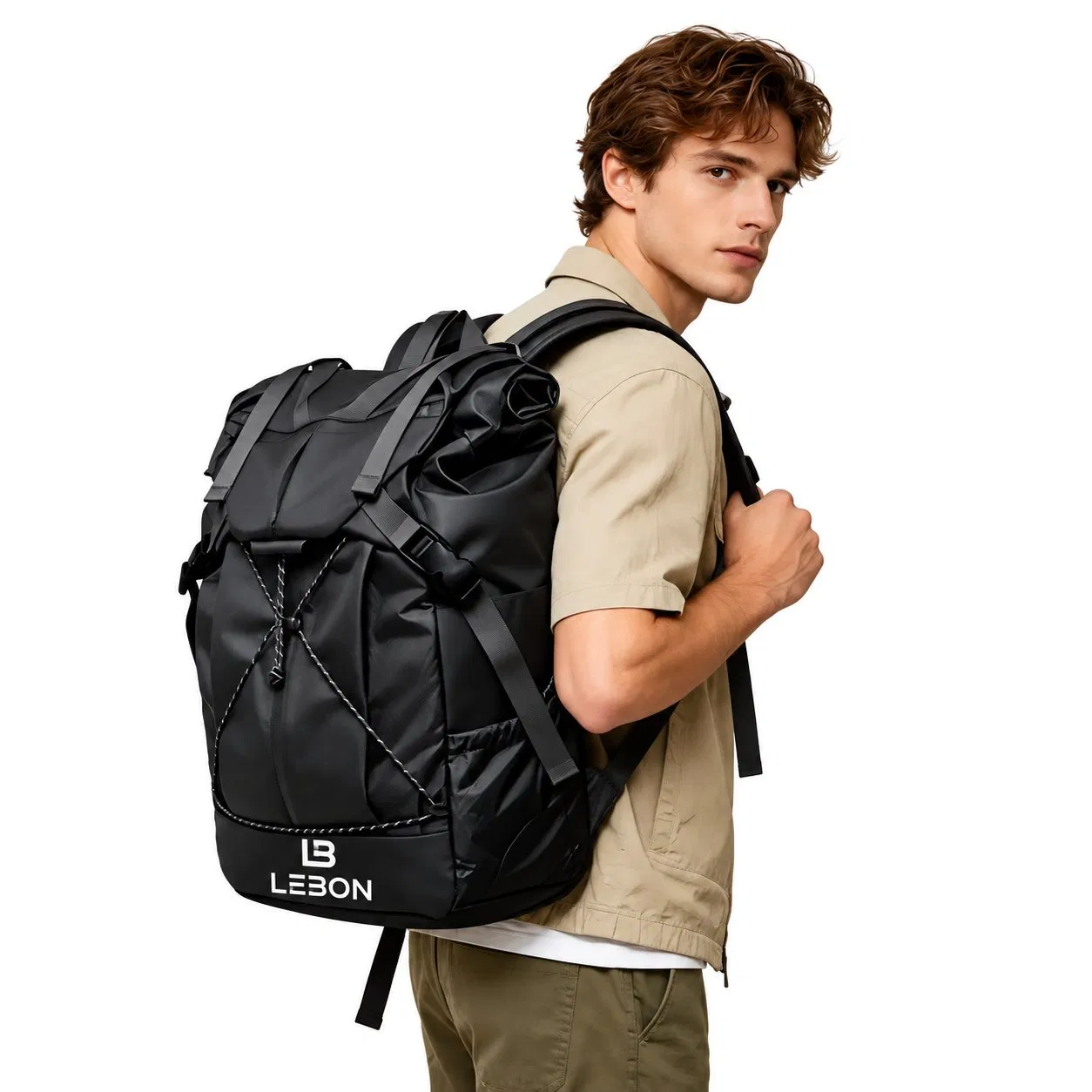 Custom Oxford Laptop Backpack with Multiple Pockets for Work Travel and Daily Use
