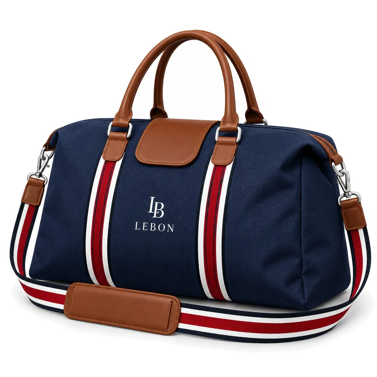 Custom Canvas Weekender Duffle Bag with Adjustable Shoulder Strap for Travel and Gym