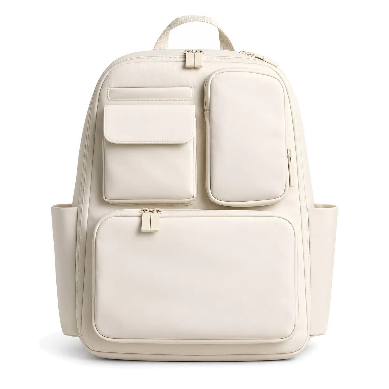 Custom Logo Nylon Diaper Backpack with Multiple Pockets and Padded Shoulder Straps