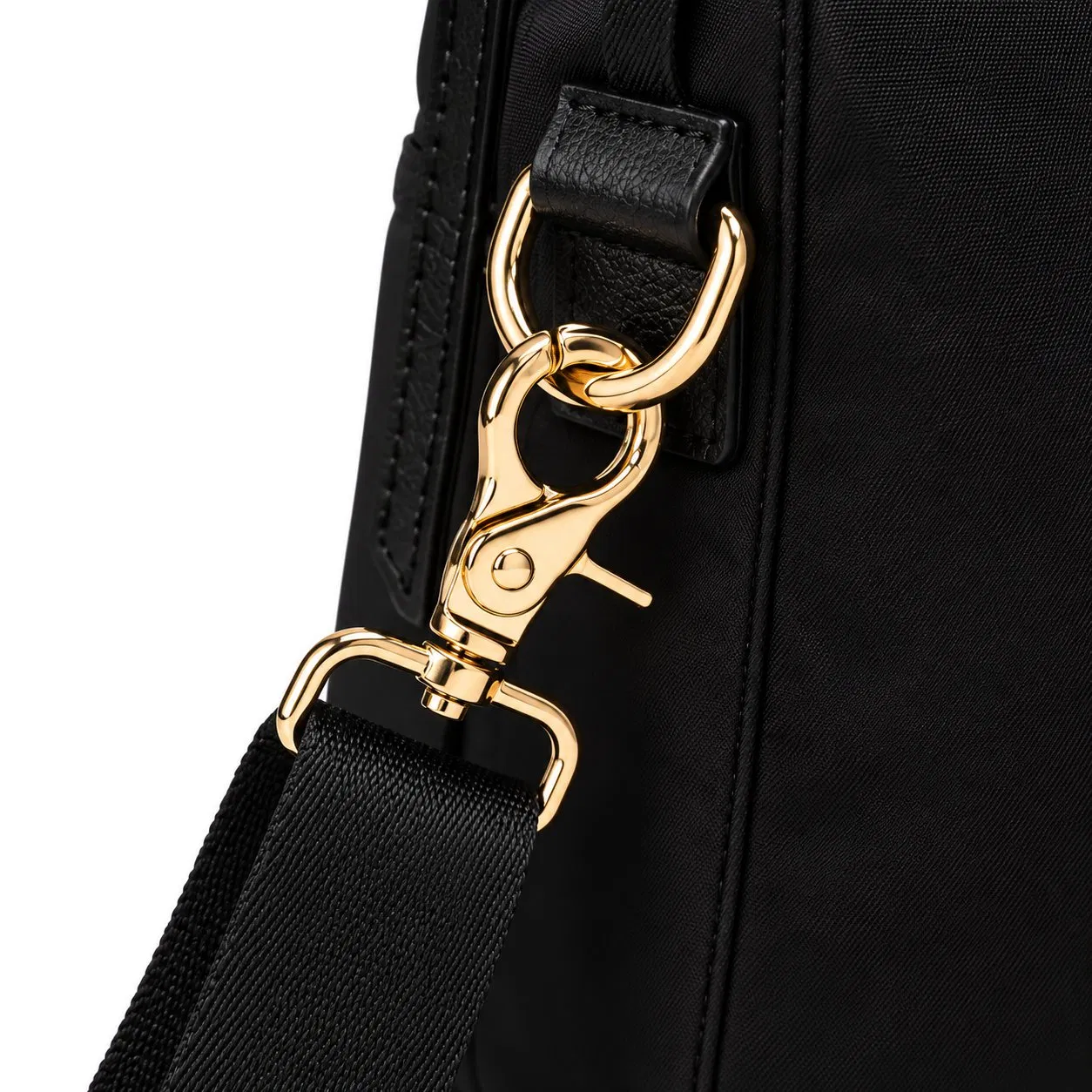 Custom Nylon Women Tote Bag with Zipper Pockets and Adjustable Shoulder Strap