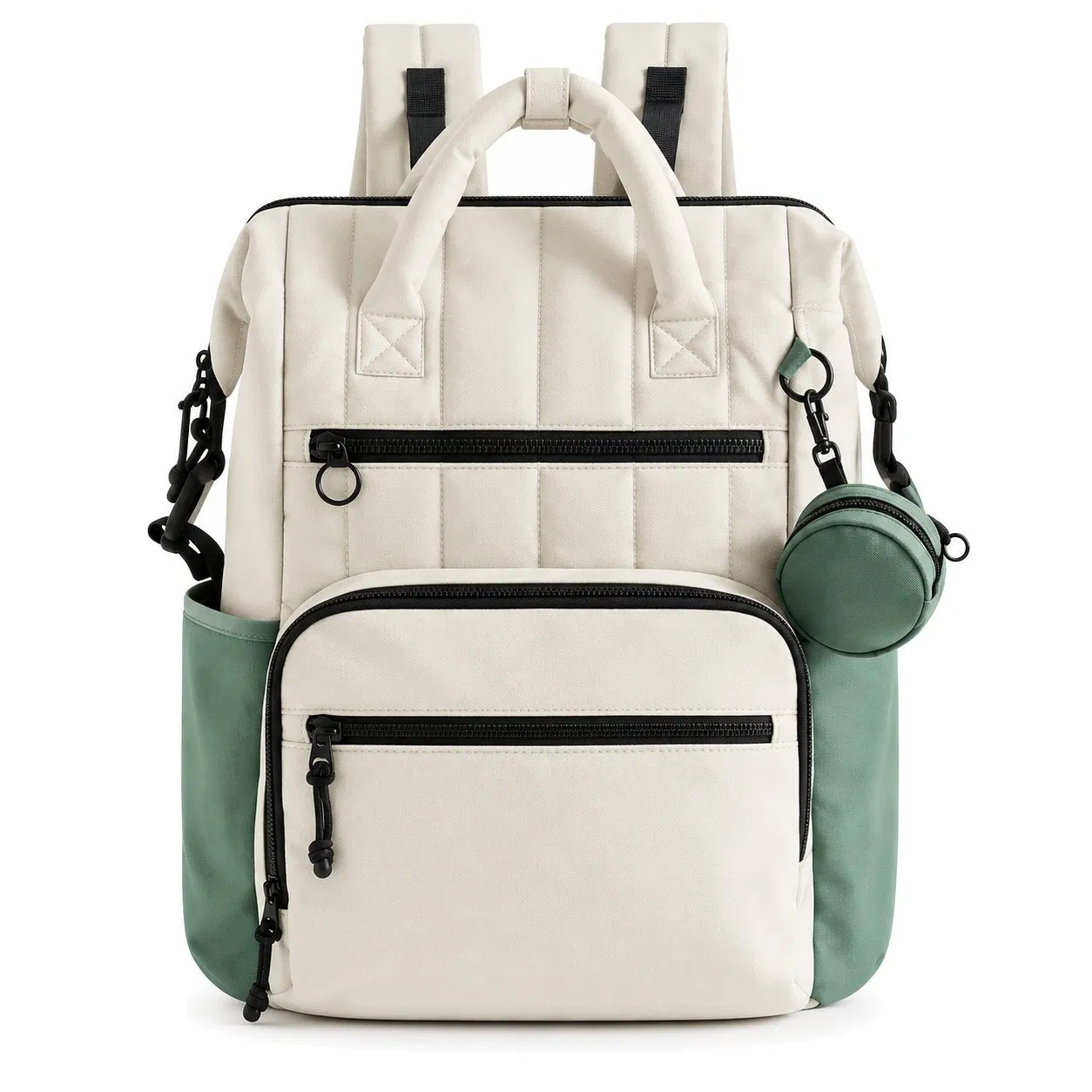 Custom Logo 25L Diaper Backpack with Changing Mat and Round Pouch