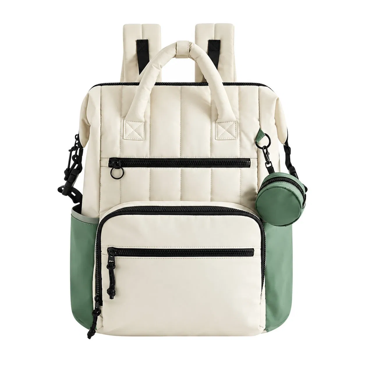 Custom Logo 25L Diaper Backpack with Changing Mat and Round Pouch