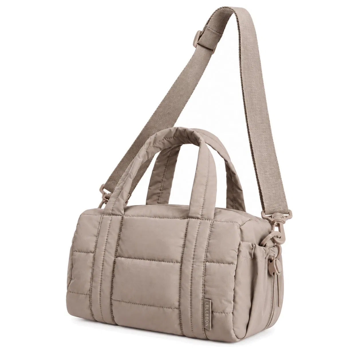 Mini Quilted Sports Gym Duffle Bag with Adjustable Strap and Soft Handles