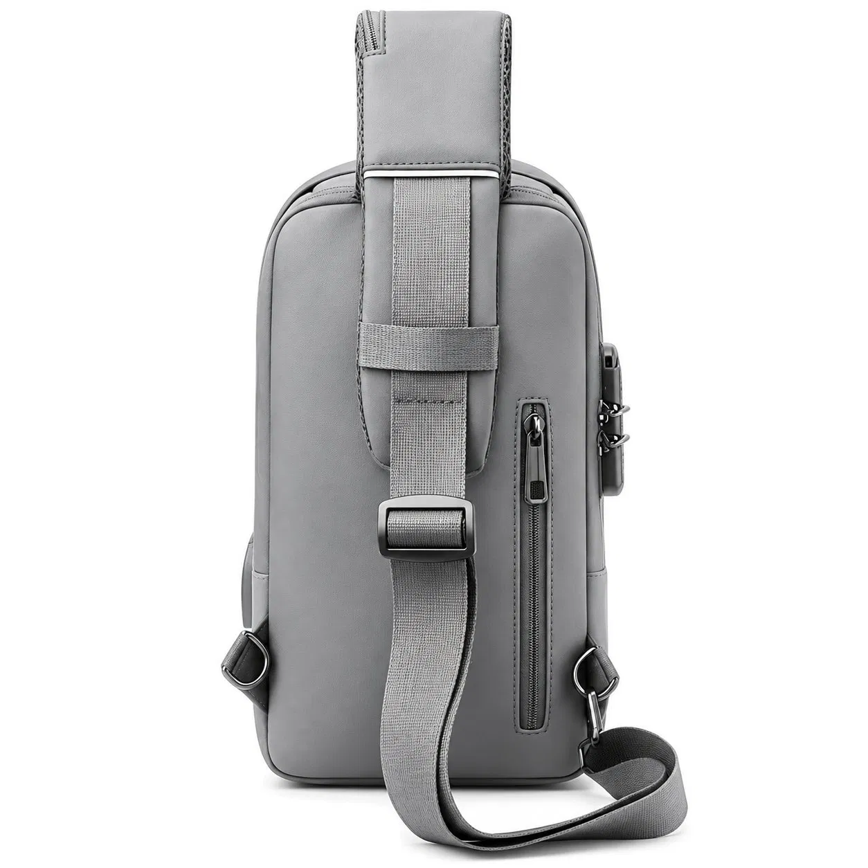 Oxford Sling Chest Bag with Combination Lock for Travel and Commuting