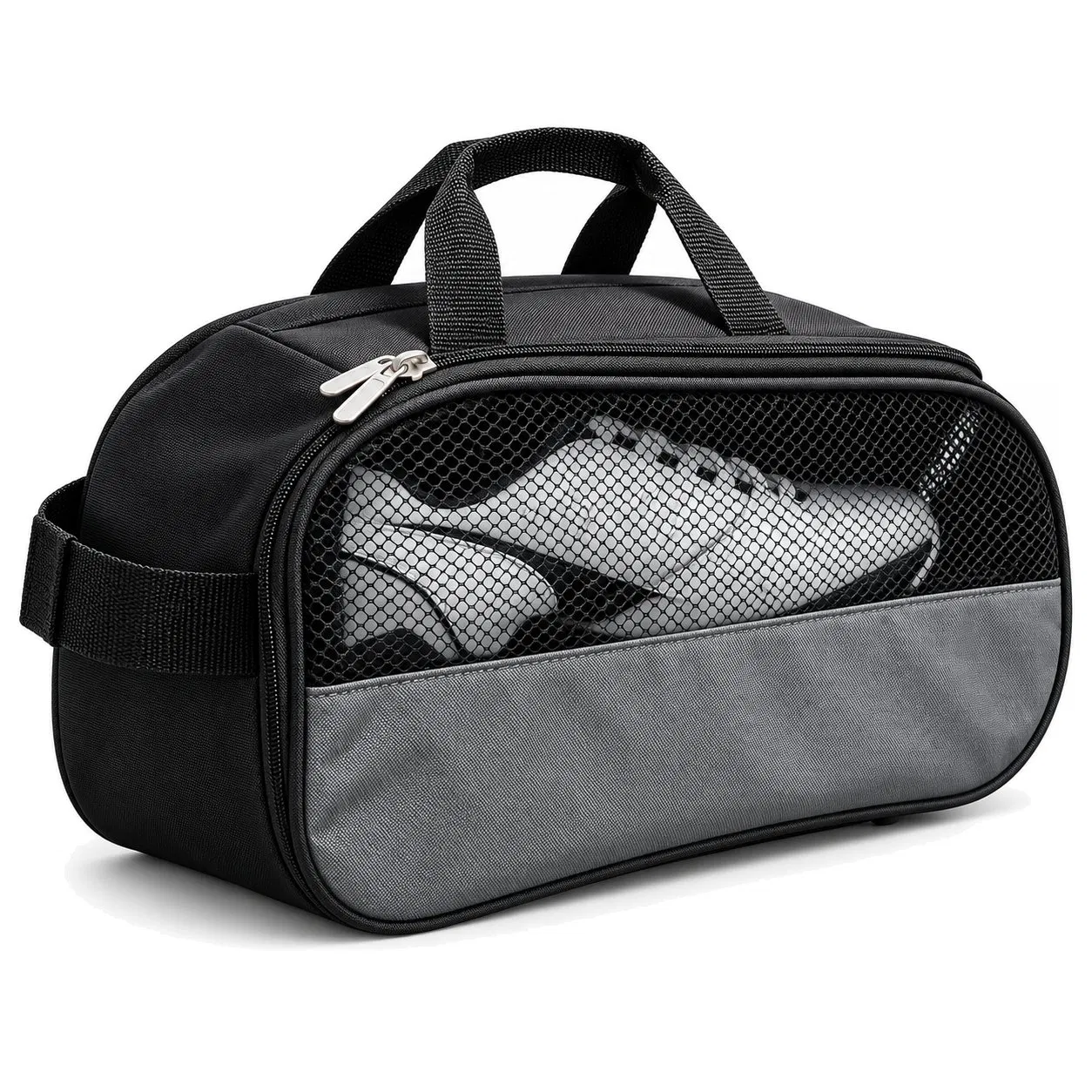 Polyester Golf Shoe Bag with Mesh Ventilation for Travel and Sports