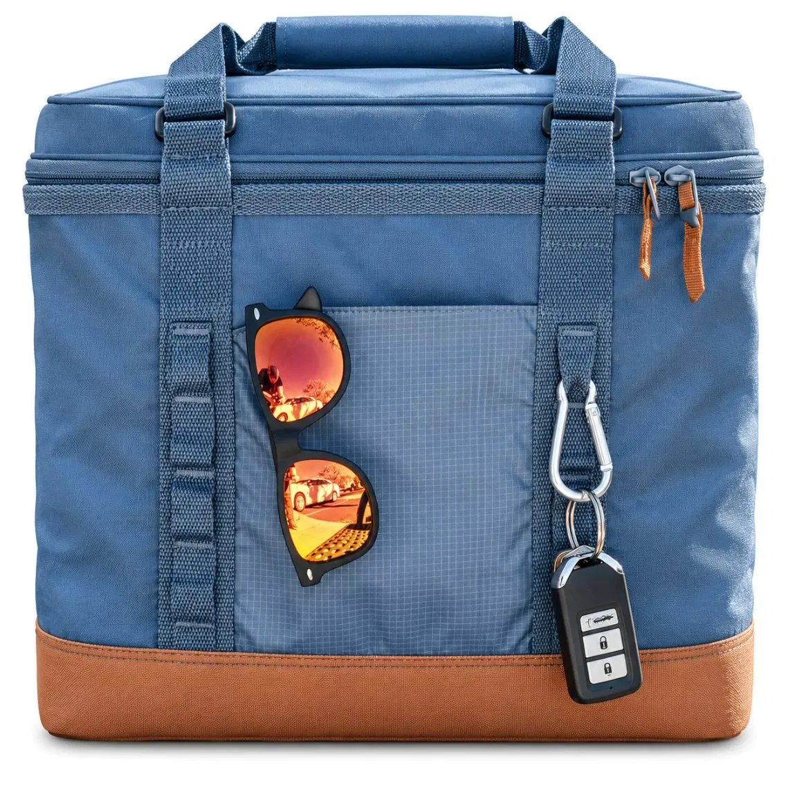 15L Polyester Insulated Cooler Shoulder Bag for Picnic and Travel