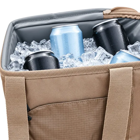 15L Polyester Insulated Cooler Shoulder Bag for Picnic and Travel