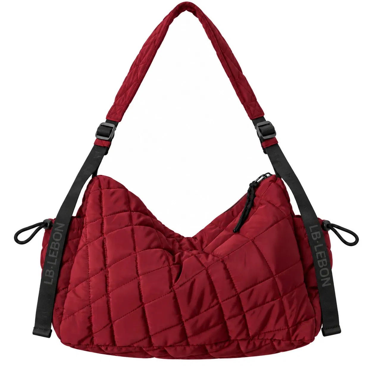 Custom Nylon Quilted Puffer Shoulder Bag with Adjustable Strap