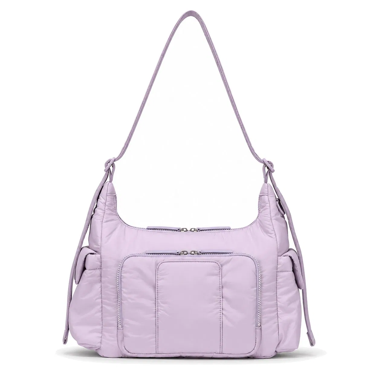 Custom Nylon Puffer Diaper Bag Crossbody Stroller Organizer for Travel