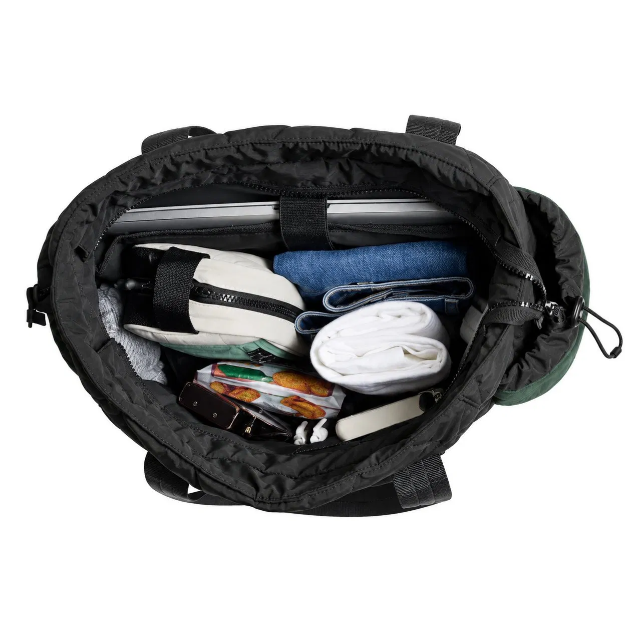 Custom Nylon Tote Bag with Shoulder Straps for Shopping and Daily Carry