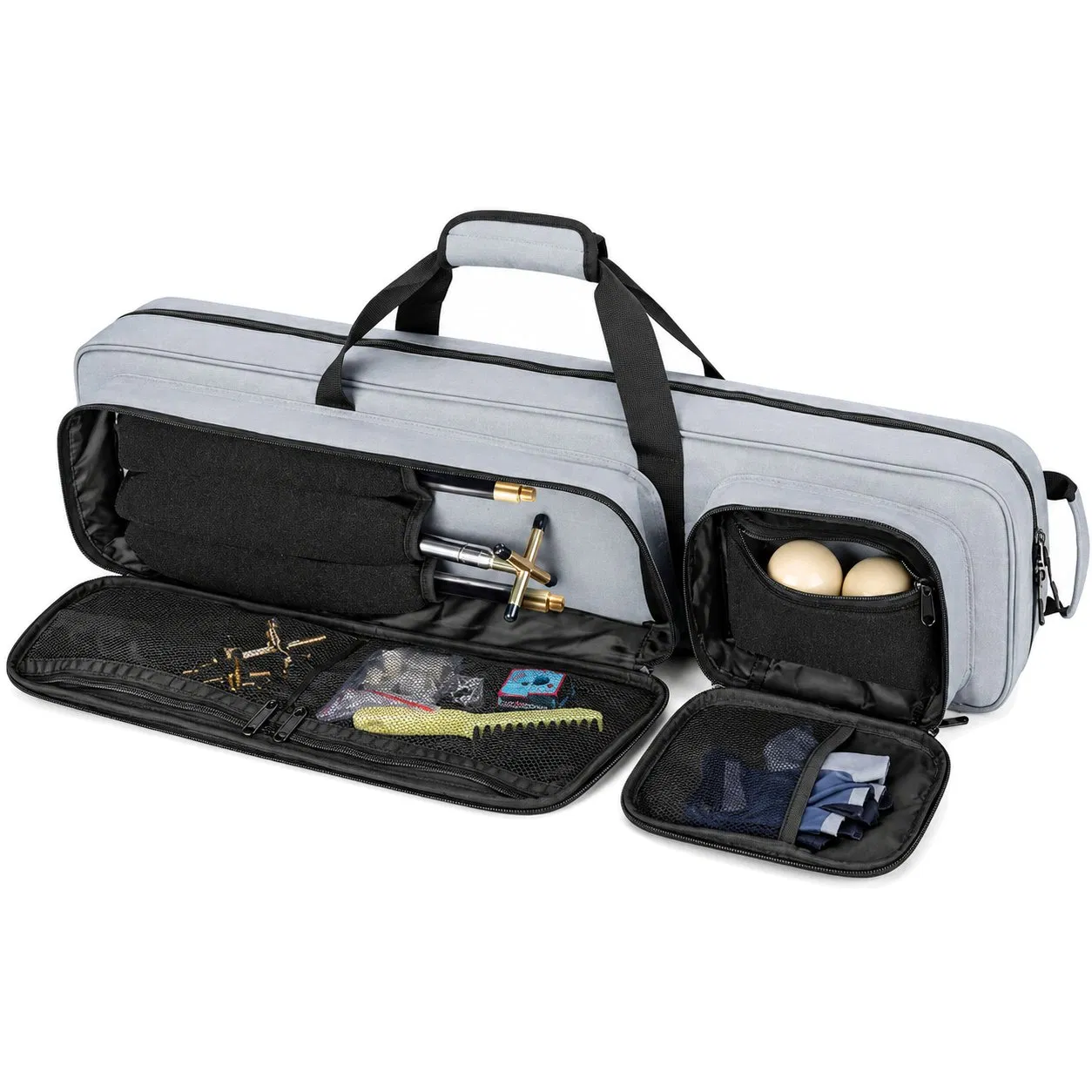 Custom Polyester Billiard Cue Bag with Adjustable Shoulder Strap for Snooker