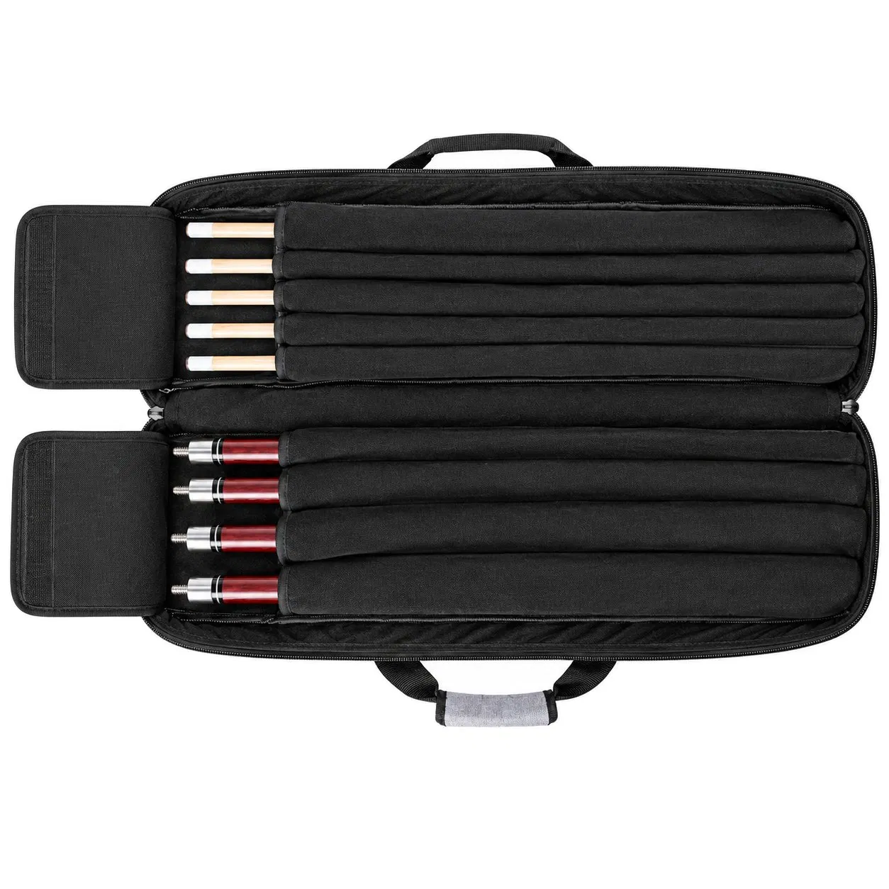 Custom Polyester Billiard Cue Bag with Adjustable Shoulder Strap for Snooker