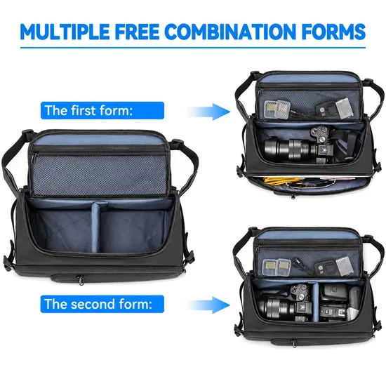Custom Polyester Crossbody Sling Camera Bag for DSLR Outdoor Travel