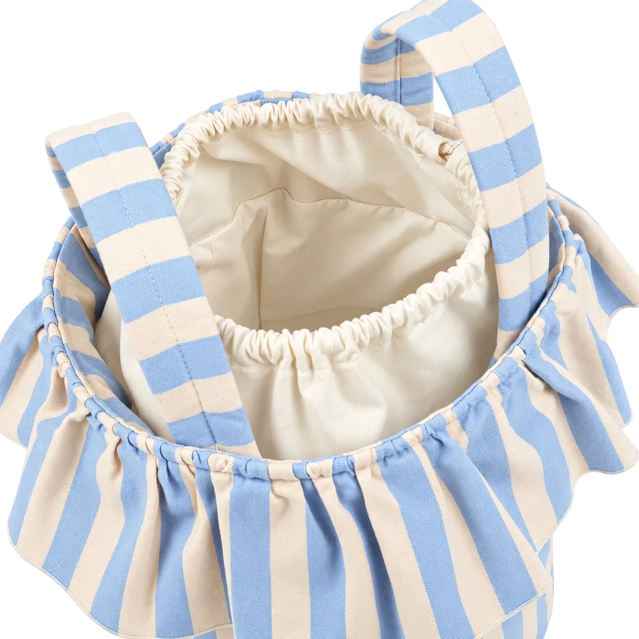 Custom Cotton Drawstring Bucket Diaper Bag Stroller Organizer