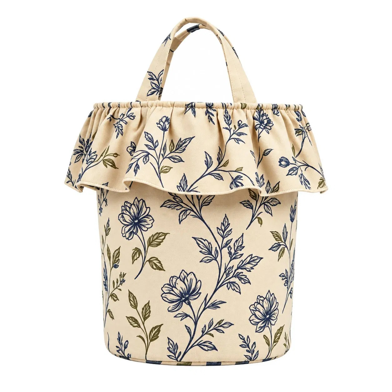 Custom Ruffle Bucket Diaper Bag Stroller Organizer Tote