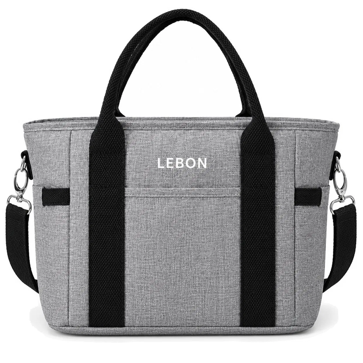 Custom Logo Insulated Lunch Tote Cooler Bag with Side Bottle Pockets