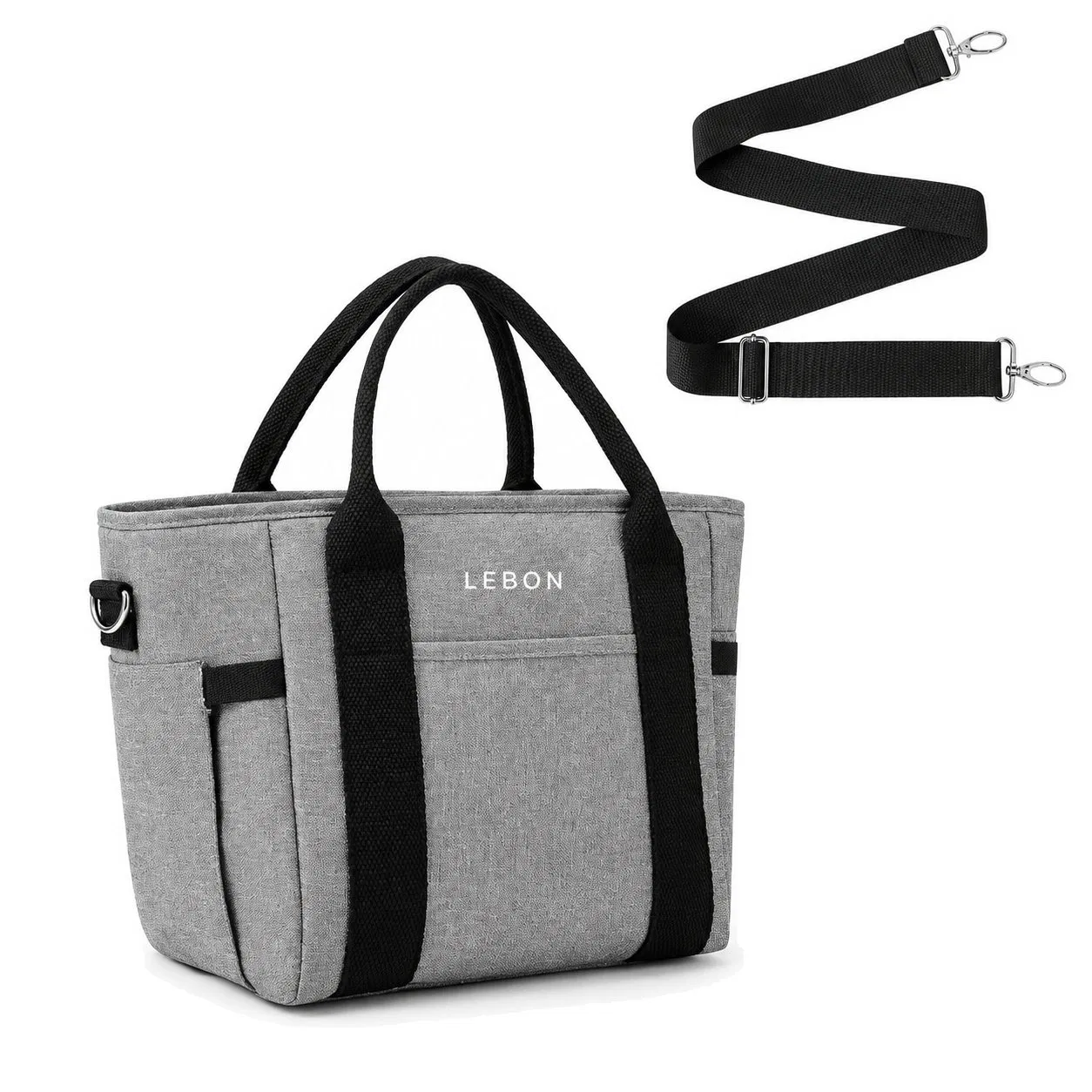 Custom Logo Insulated Lunch Tote Cooler Bag with Side Bottle Pockets