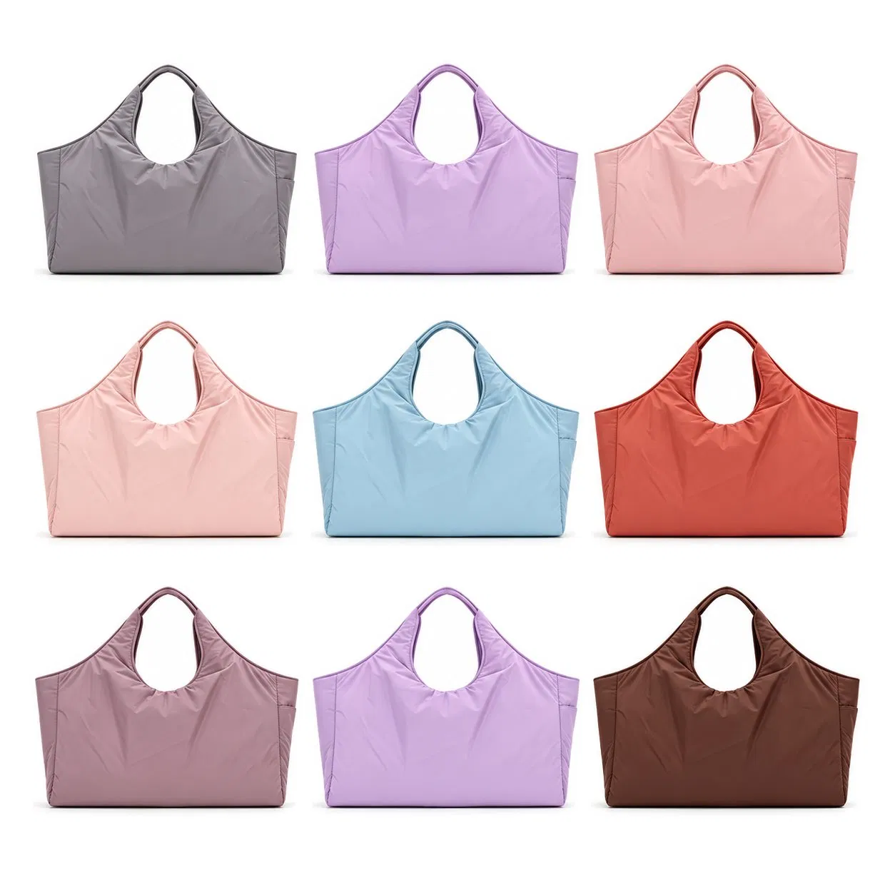 Custom Nylon Puffer Tote Bag Lightweight Ladies Handbag for Work Travel and Everyday Use