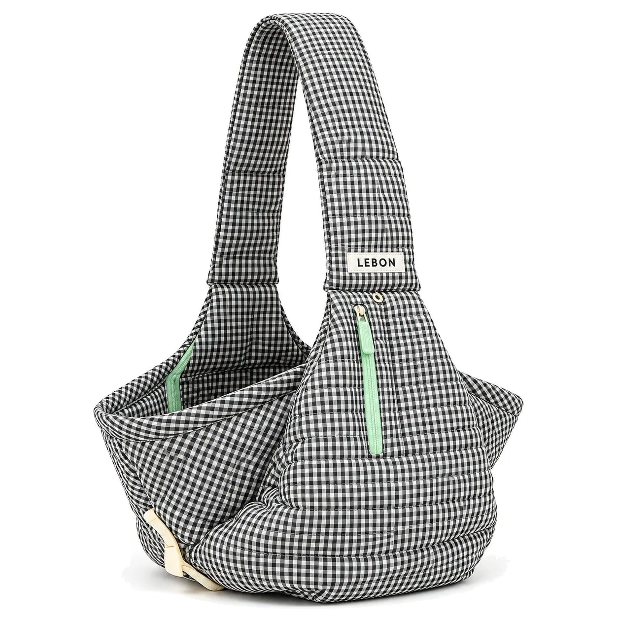Custom Logo Quilted Nylon Pet Sling Carrier Bag for Small Dogs and Cats