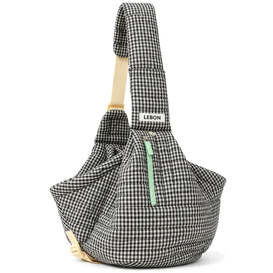 Custom Logo Quilted Nylon Pet Sling Carrier Bag for Small Dogs and Cats