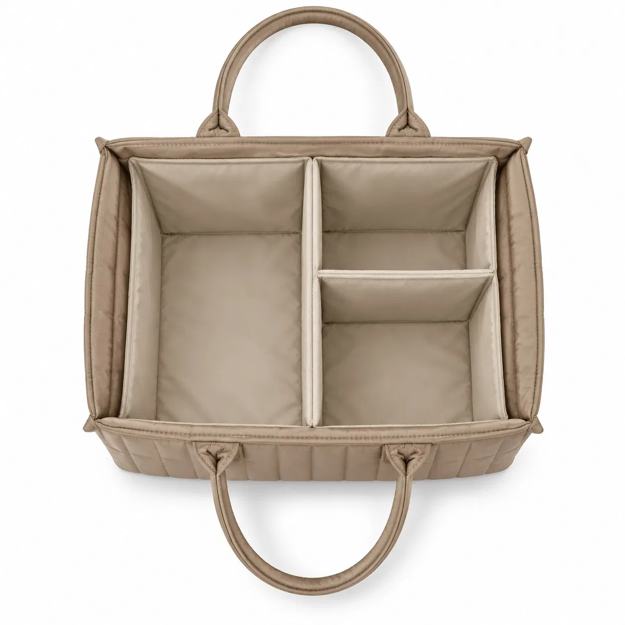 Custom Baby Diaper Caddy Tote with Nursery Storage Compartments and Handles
