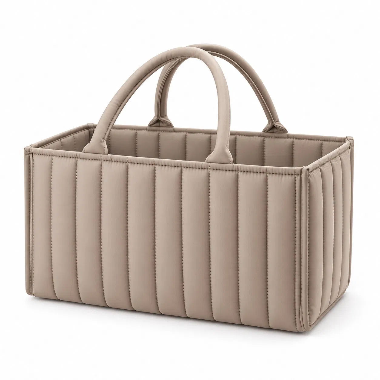 Custom Baby Diaper Caddy Tote with Nursery Storage Compartments and Handles