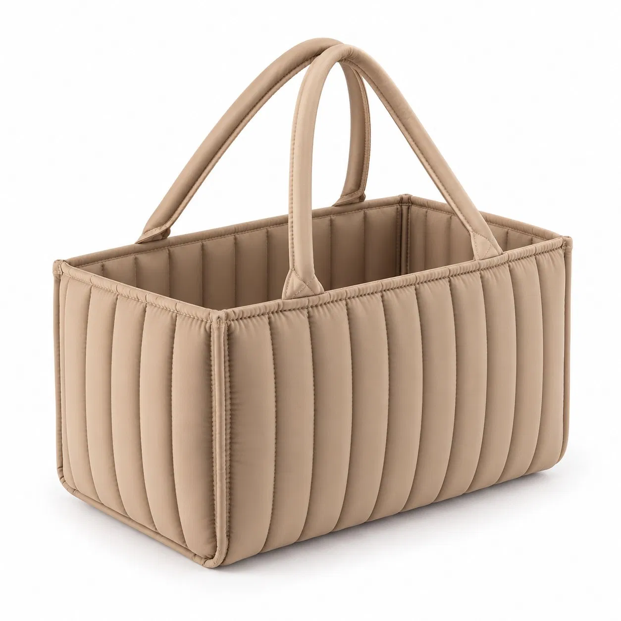 Custom Baby Diaper Caddy Tote with Nursery Storage Compartments and Handles