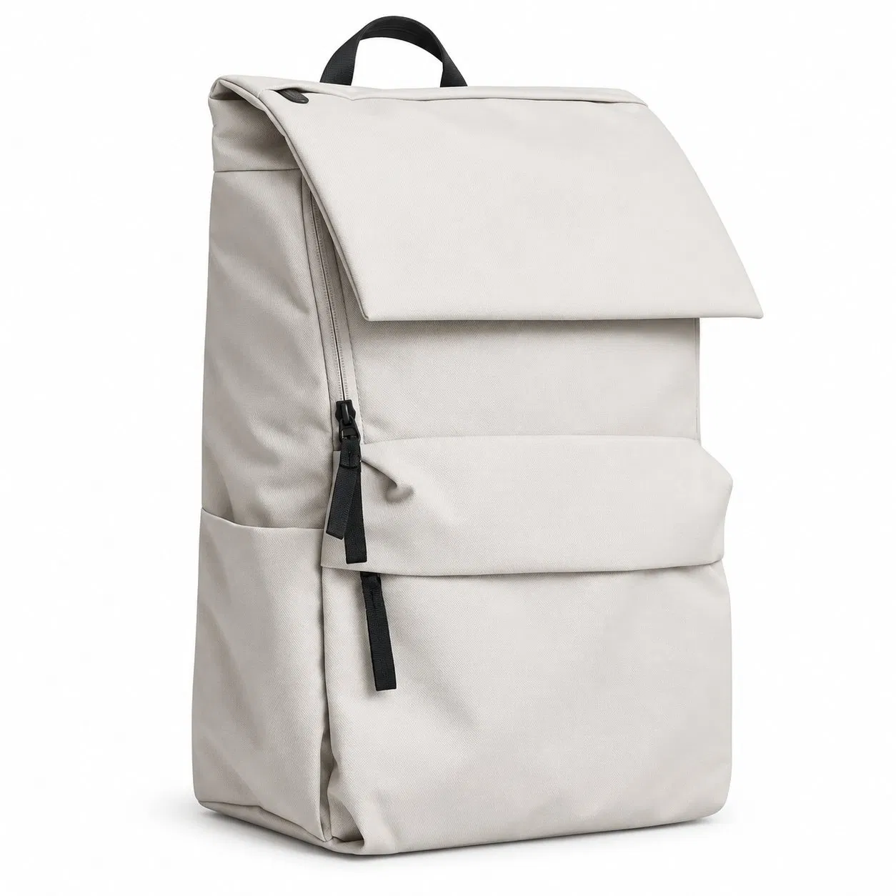Custom Oxford Daily Backpack with Flap Top and Front Zipper Pockets