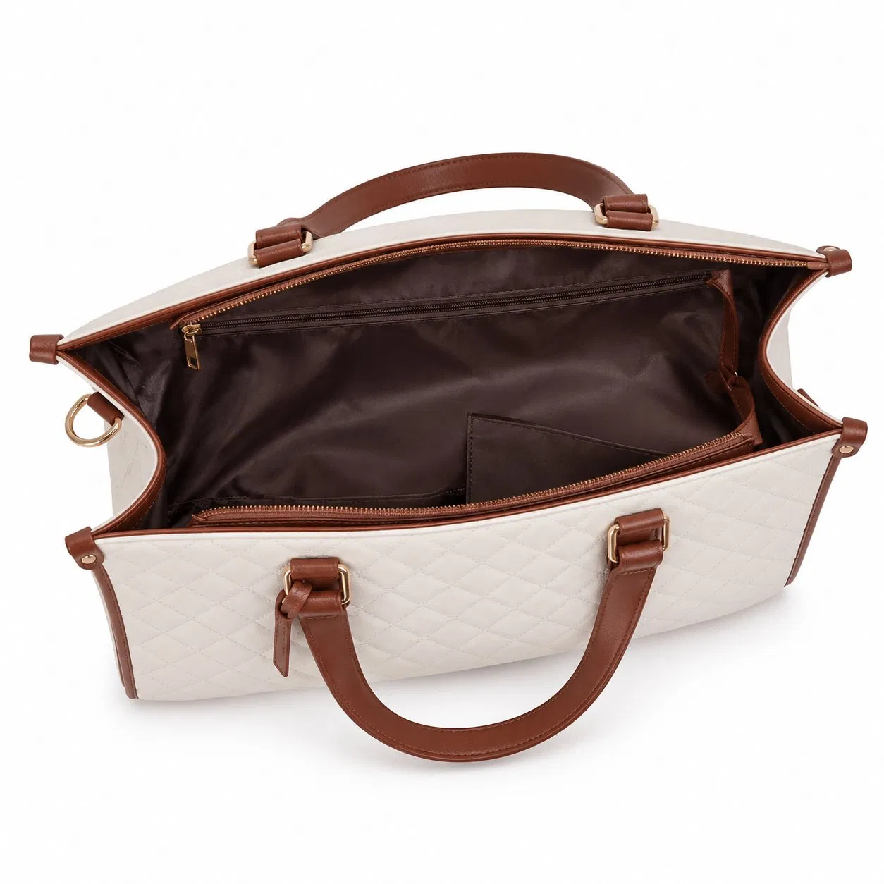Custom Quilted Insulated Lunch Tote Bag with Work Storage Compartment