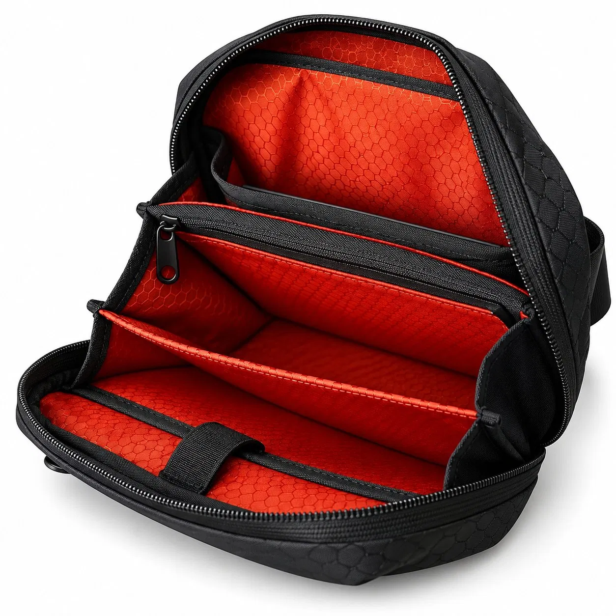 Custom Polyester Waist Bag with Adjustable Strap and Front Zipper Pocket