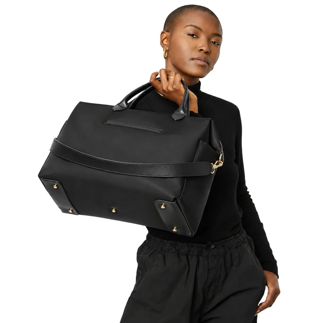 Custom Vegan PU Leather Diaper Backpack Bag with Tote Handles and Multiple Pockets