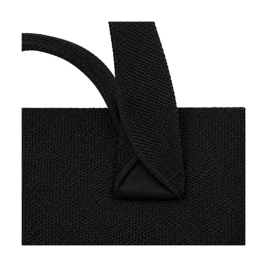 Custom Logo Knitted Fabric Tote Shoulder Bag with Long Handles for Shopping and Beach