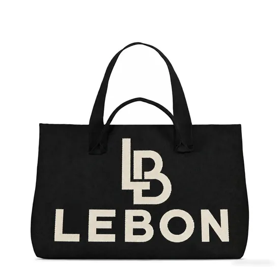 Custom Logo Knitted Fabric Tote Shoulder Bag with Long Handles for Shopping and Beach