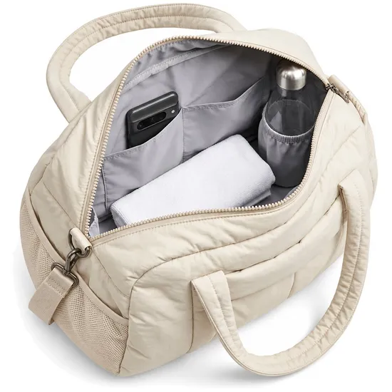 OEM Custom Logo Nylon Weekender Duffle Gym Travel Bag with Wet Pocket and Adjustable Shoulder Strap