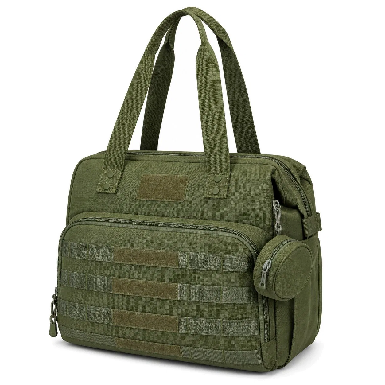 OEM Custom Logo Tactical Nylon Diaper Backpack Baby Bag with Insulated Pocket and Luggage Sleeve for Mom Dad