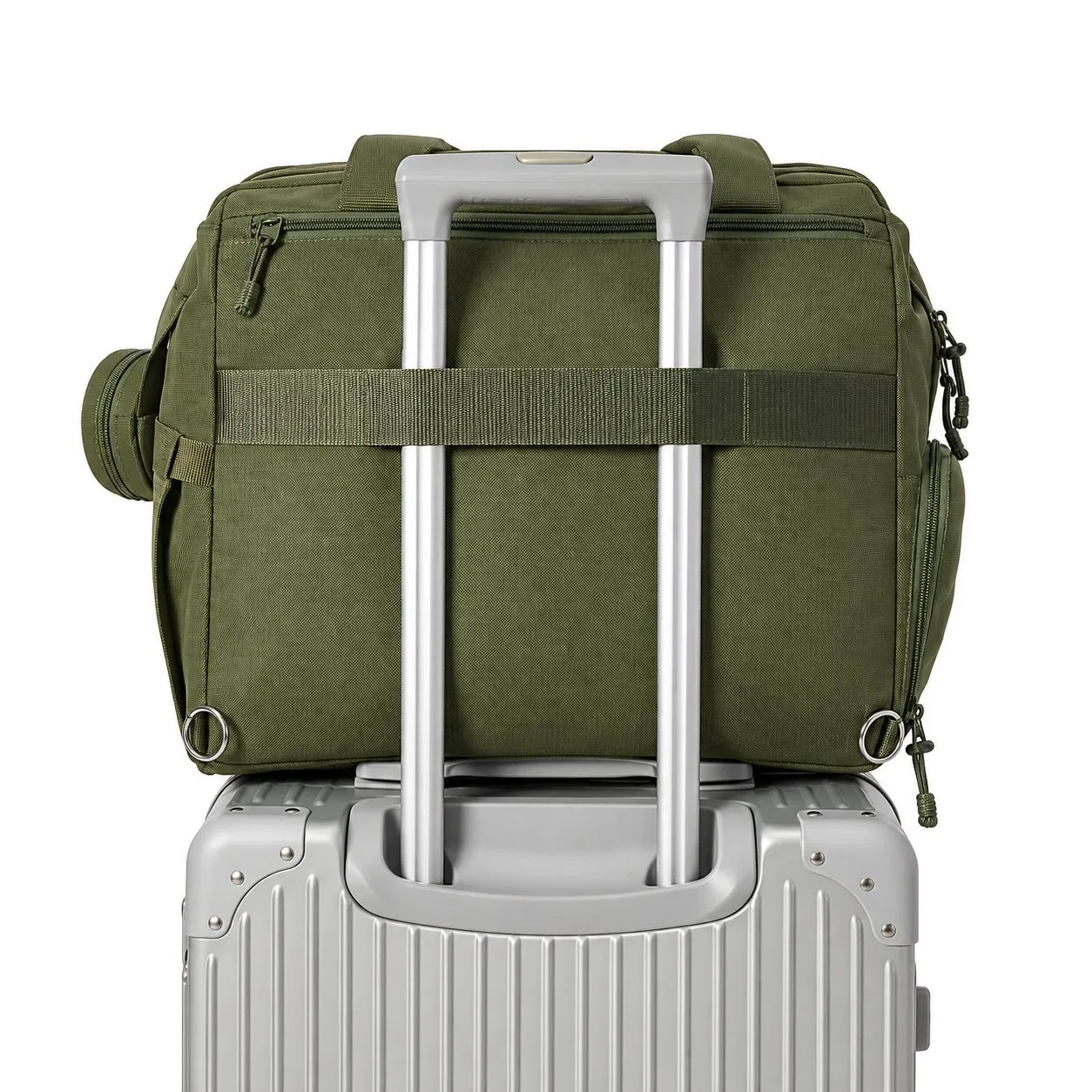 OEM Custom Logo Tactical Nylon Diaper Backpack Baby Bag with Insulated Pocket and Luggage Sleeve for Mom Dad