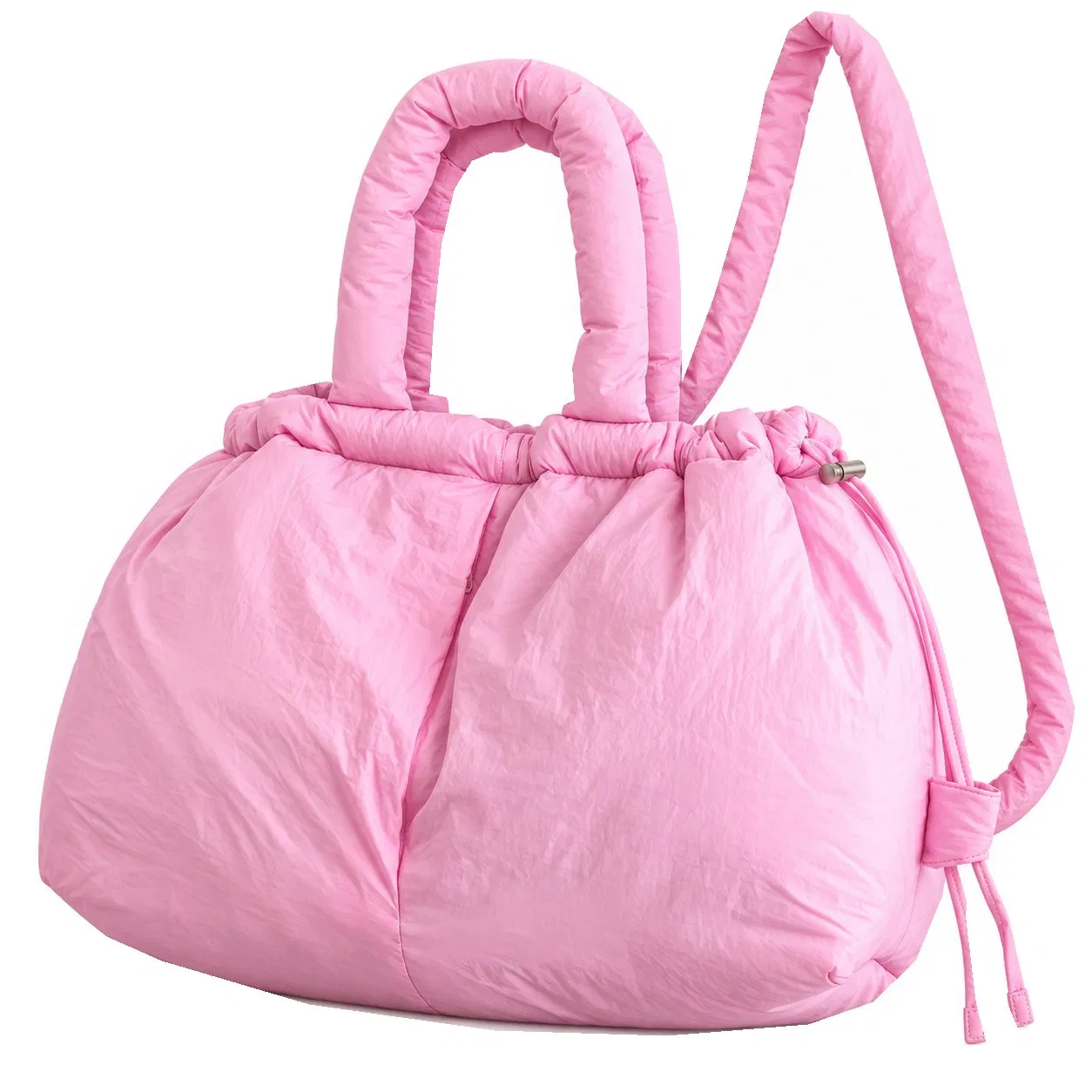 Custom Puffy Padded Polyester Tote Bag for Women Shopping Travel and Daily Use