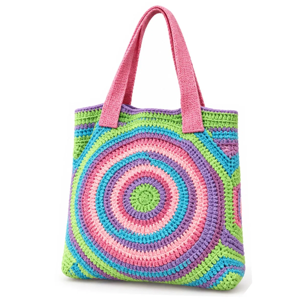 Custom Solid Color Knitted Women Shoulder Tote Bag for Beach Shopping Travel