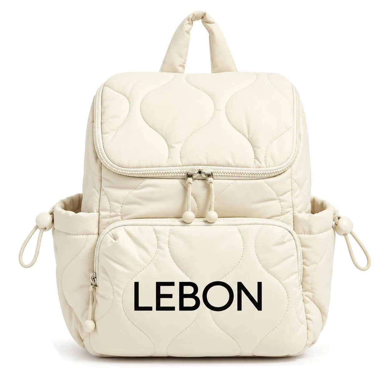 Custom Puffy Quilted Polyester Diaper Backpack Water Resistant Mummy Travel Bag