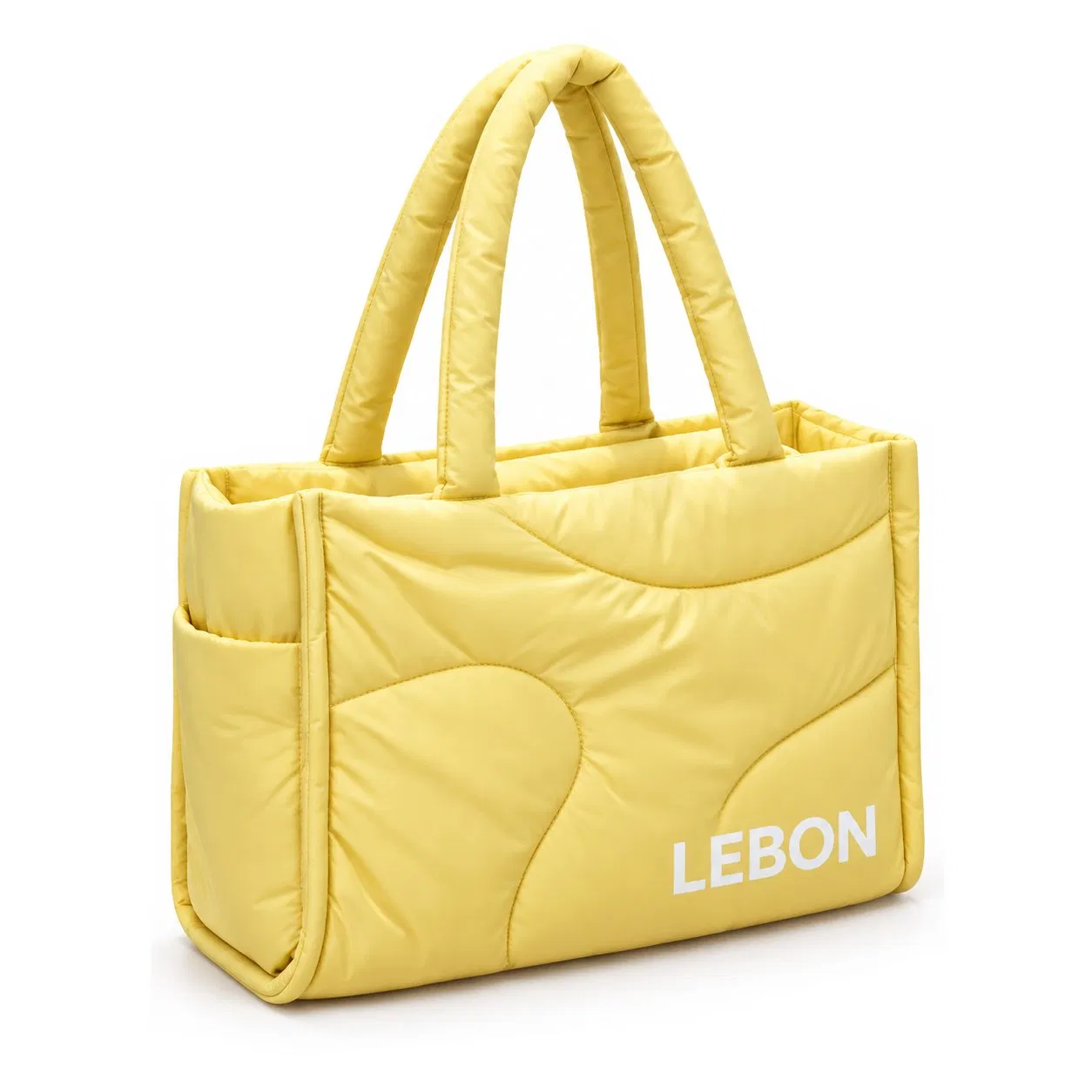 Custom Nylon Puffer Tote Bag Large Quilted Lightweight Zipper Handbag for Work and Travel