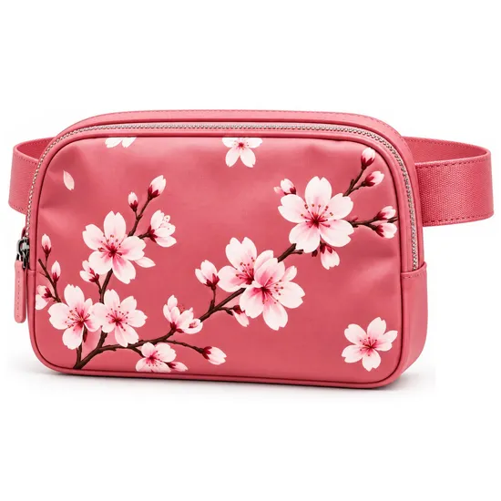 Custom Nylon Candy Pattern Fanny Pack Adjustable Waist Bag for Women Travel