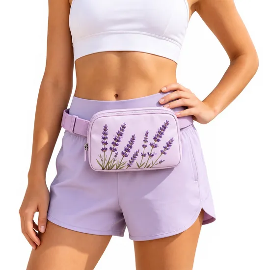Custom Nylon Candy Pattern Fanny Pack Adjustable Waist Bag for Women Travel