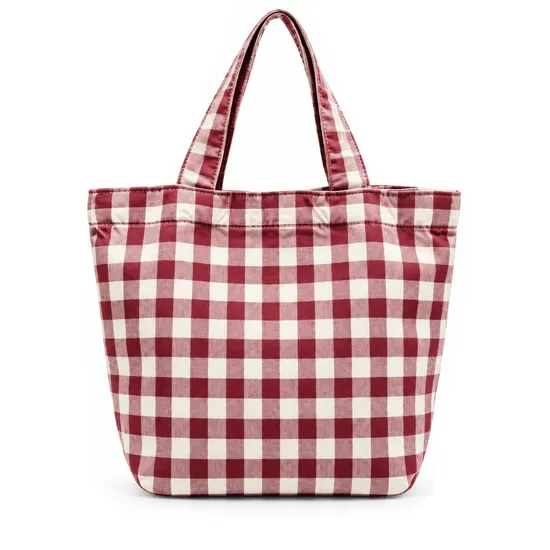 Custom Logo Large Capacity Denim Tote Bag with Zipper and Shoulder Handles