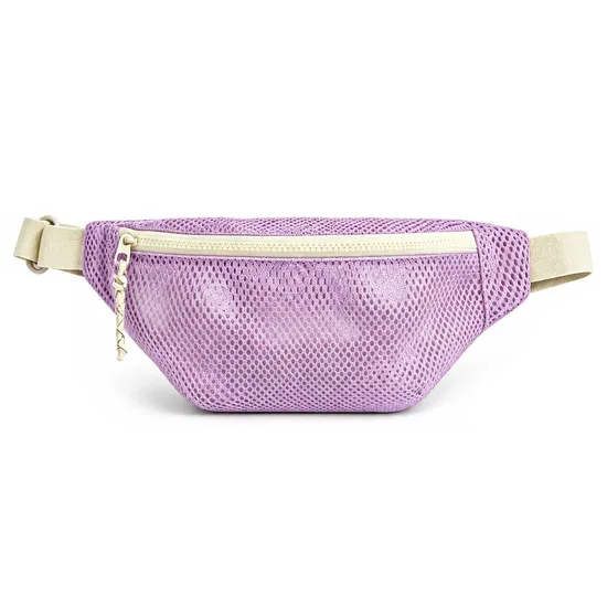 Custom Logo Mesh Fanny Pack Adjustable Waist Belt Bag for Travel
