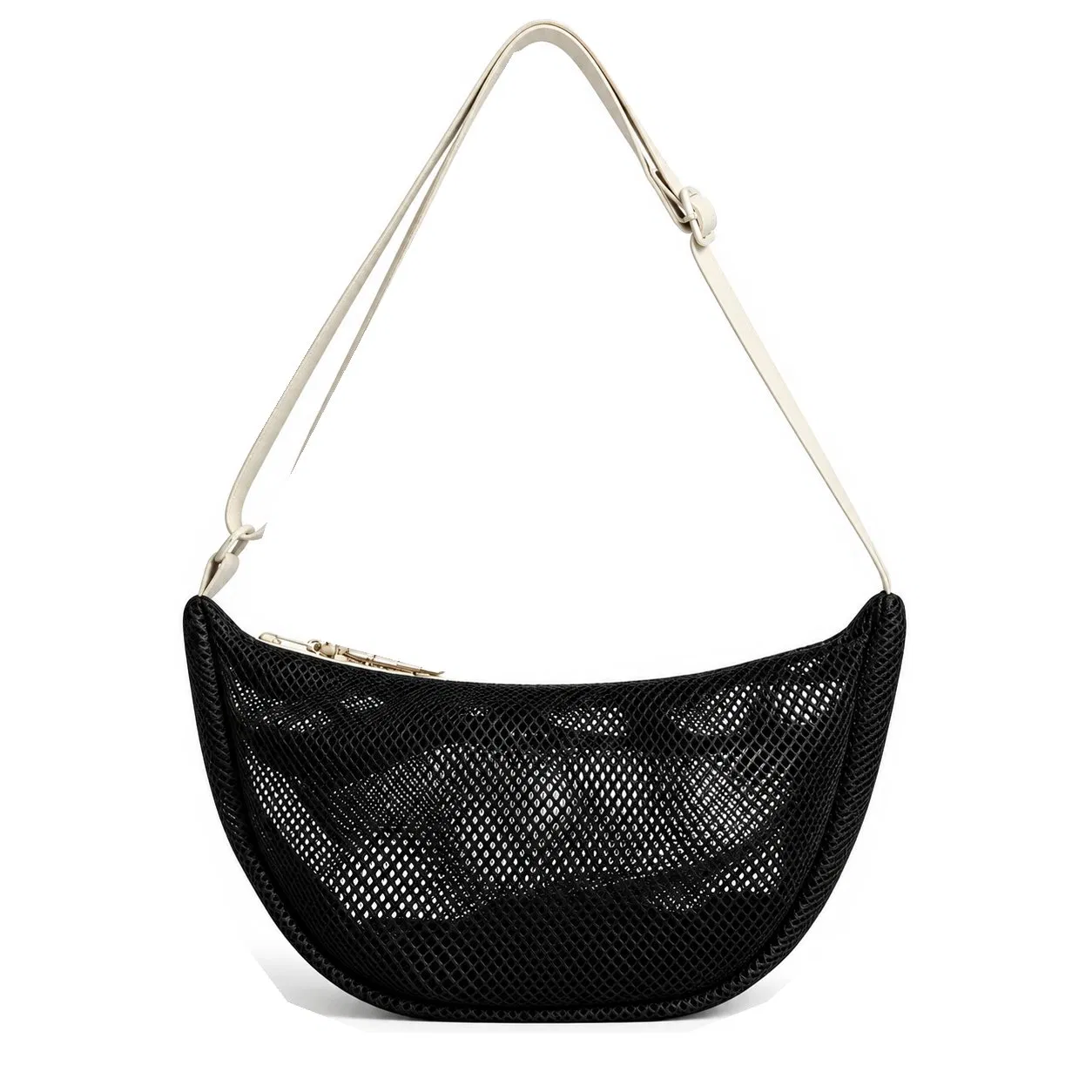 Custom Logo Breathable Mesh Crescent Sling Shoulder Crossbody Bag