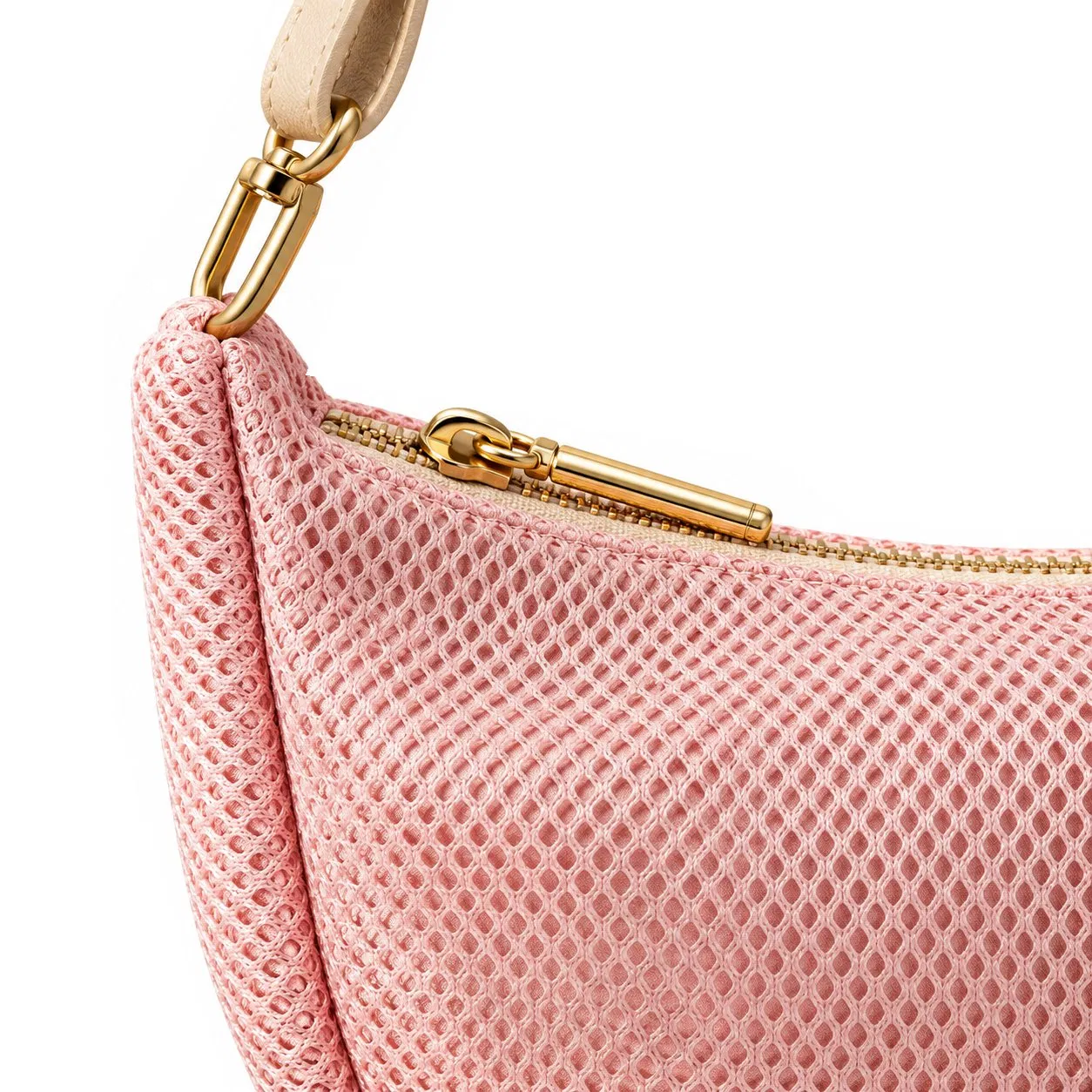 Custom Logo Breathable Mesh Crescent Sling Shoulder Crossbody Bag