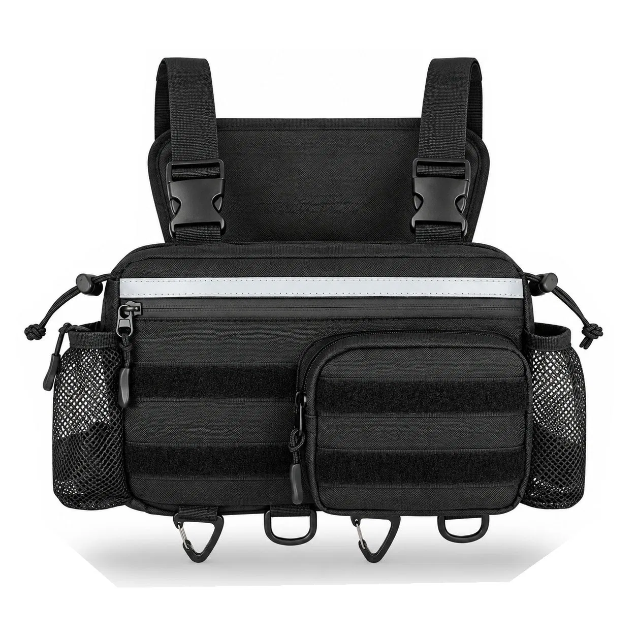 Custom Logo Adjustable Tactical Chest Bag Running Vest with Cup Holder