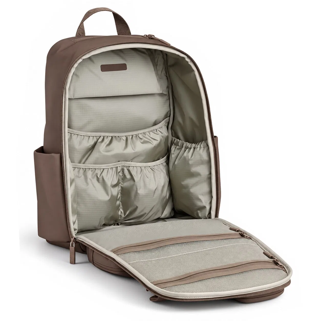 Custom Nylon Diaper Backpack Large Capacity Multi Pocket Nappy Bag for Working Moms